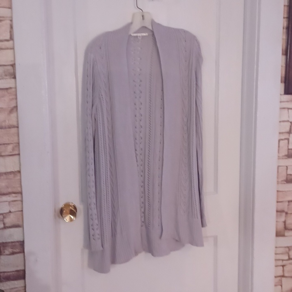 Cyrus long Cartigan sweater gray woman size medium